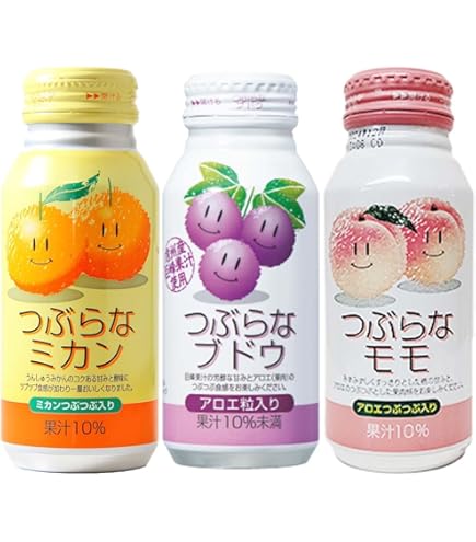 Amazon.co.jp: つぶらなリンゴ＆つぶらなブドウ&つぶらなモモ（190g×30